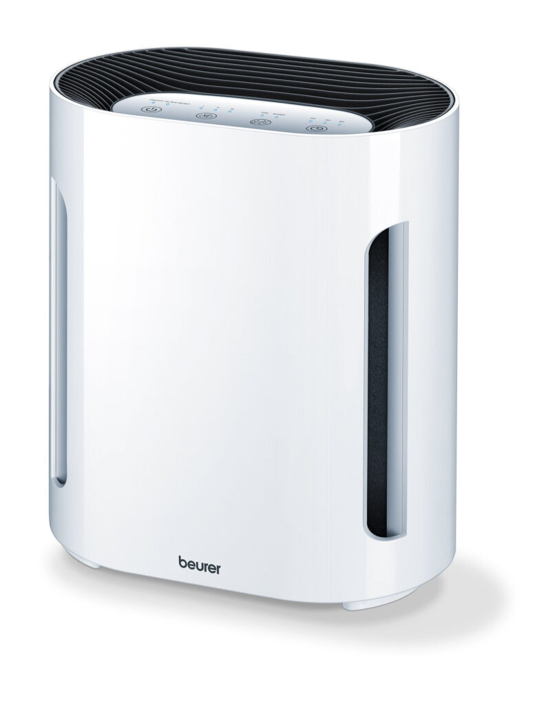 Witte Beurer LR210 luchtreiniger met zwarte luchtuitlaat